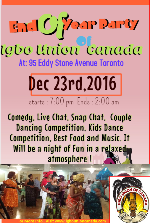 2016 Igbo Union end of Year party