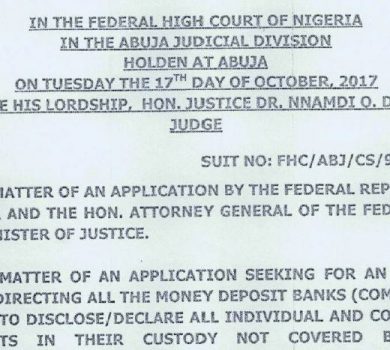 BVN Court order Nigeria